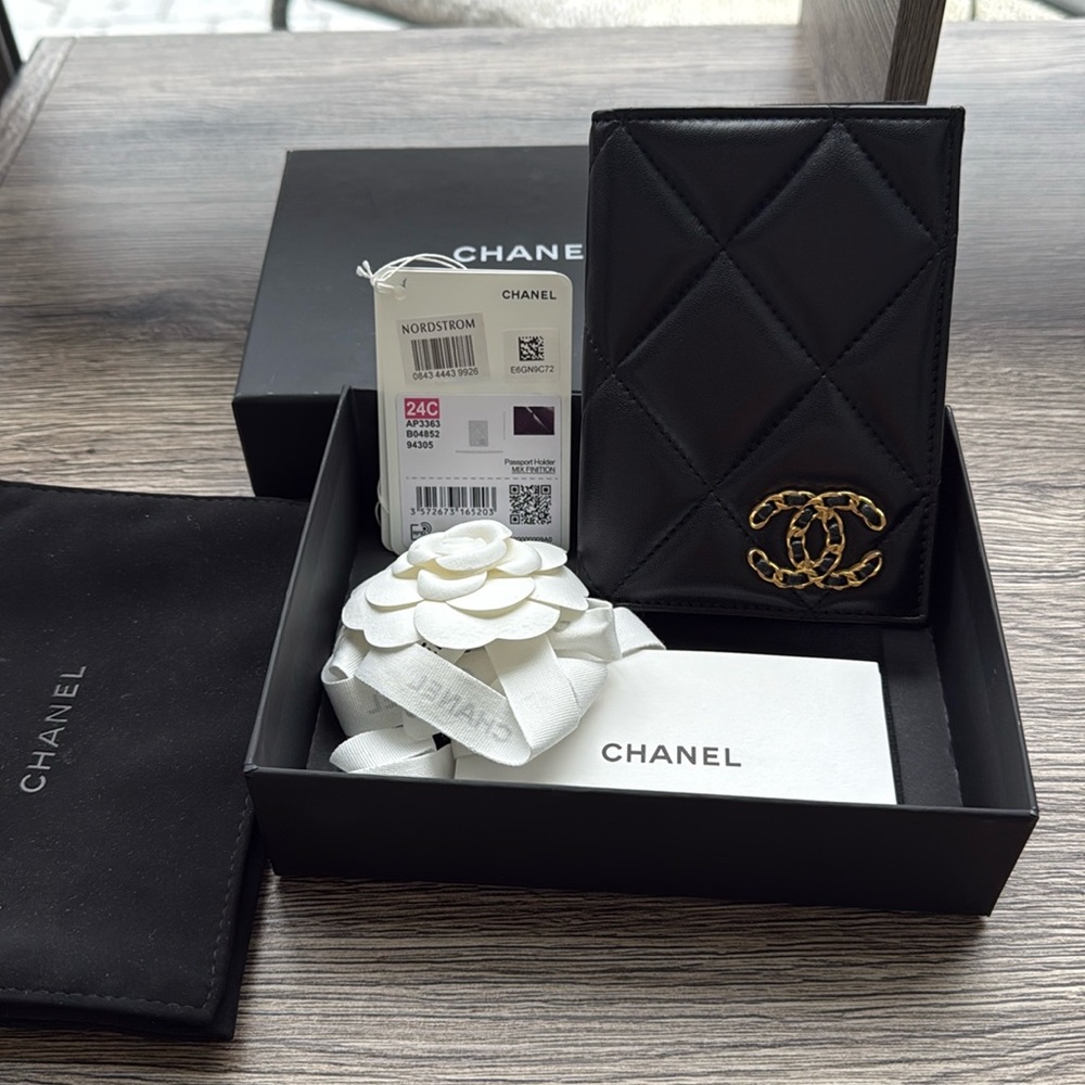 Chanel passport holder
